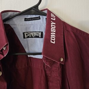 Cowboy Up brand Maroon Western Shirt